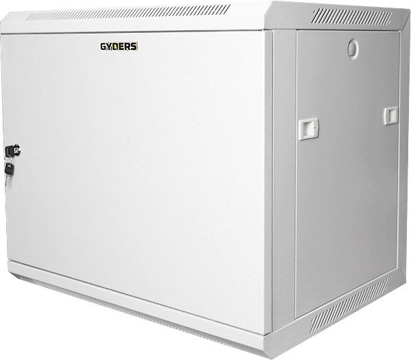 Шкаф 19 дюймов настенный 12U 600х350х635 мм GYDERS GDR-126035GM, металлическая дверь, серый