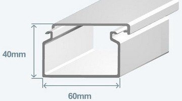 Короб 60х40 в комплекте с крышкой Efapel 13030 CBR